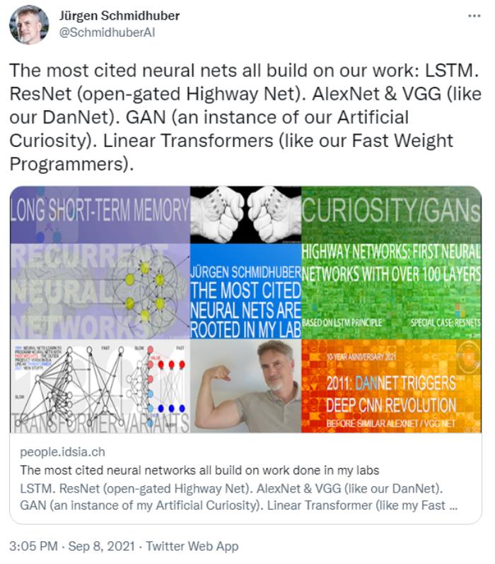LSTM之父：吐槽了兩年，來劃劃重點：“這5篇最高引論文都源于我們。”