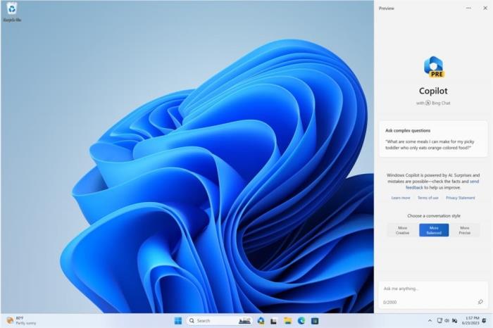 Windows Copilot，微軟，人工智能，AI