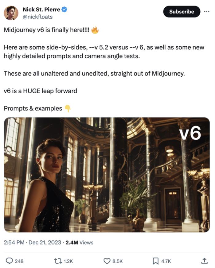 Midjourney能生成文字了!V6版5大升級驚艷網友