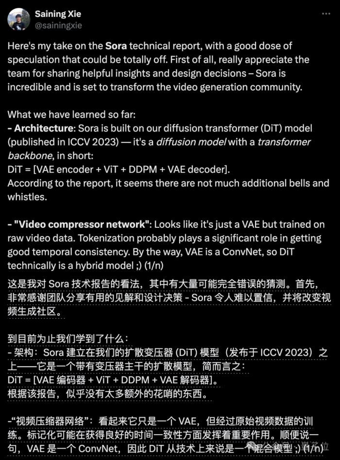 謝賽寧緊急辟謠：Sora跟我一點關系沒有，他們996搞一年了