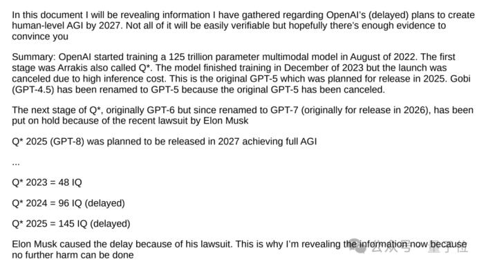 53頁P(yáng)DF爆料OpenAI“AGI時(shí)間表”，爆料者：馬斯克訴訟攪了局