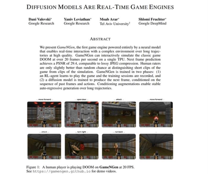 黃仁勛預言步入現實 谷歌展示實時游戲生成AI模型GameNGen