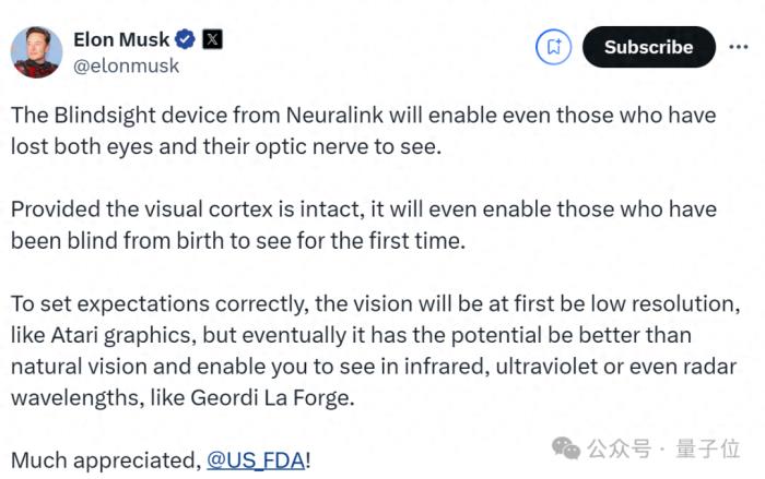 馬斯克盯上了盲人,Neuralink下一代腦機接口產品獲批