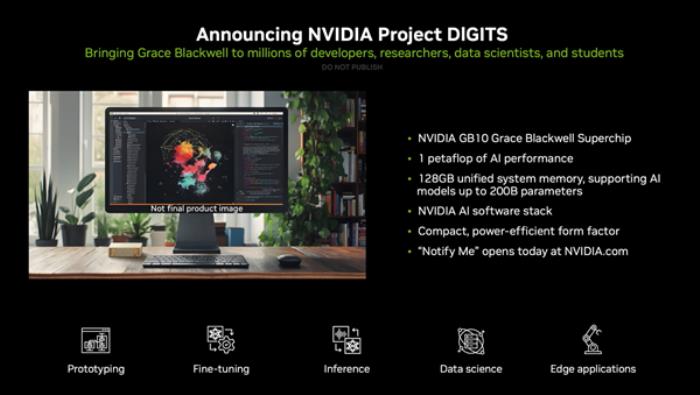 僅迷你機大小！NVIDIA發布全球最小AI超級計算機：聯發科參與