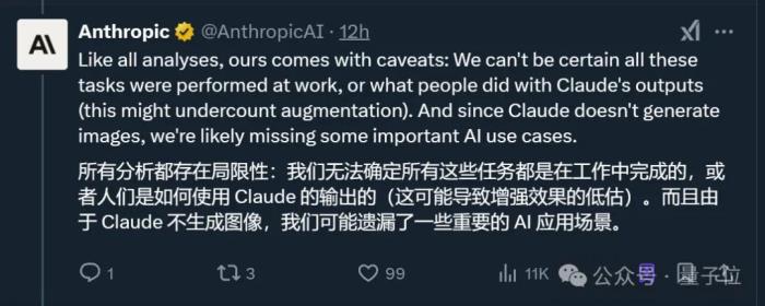 Claude團隊:用400萬條對話分析AI對經濟的長期影響