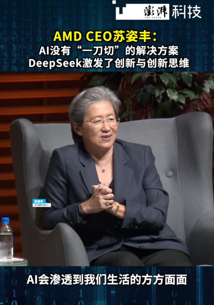 AMD CEO蘇姿豐：我們和英偉達觀點不同 AI領域不存在“一刀切”解決方案