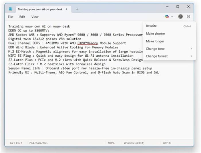 Windows 11記事本史詩級變化：首次集成Copilot AI