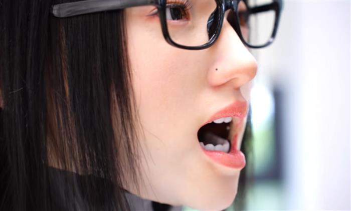 松延動力新一代女機器人面部表情逼真 近觀太震撼
