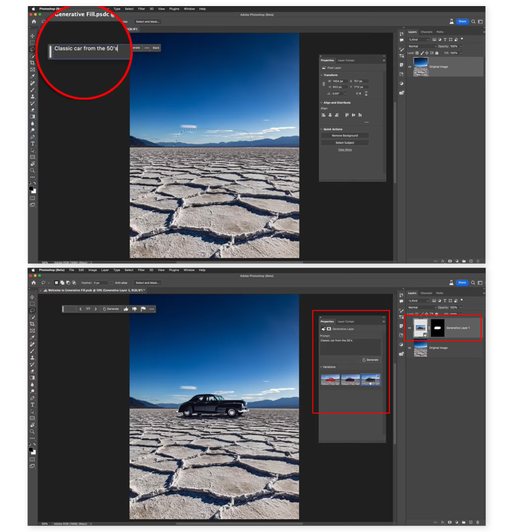 Adobe Firefly 推出新功能 Generative Fill ！一鍵除去/修改畫面內容，Photoshop 可用！