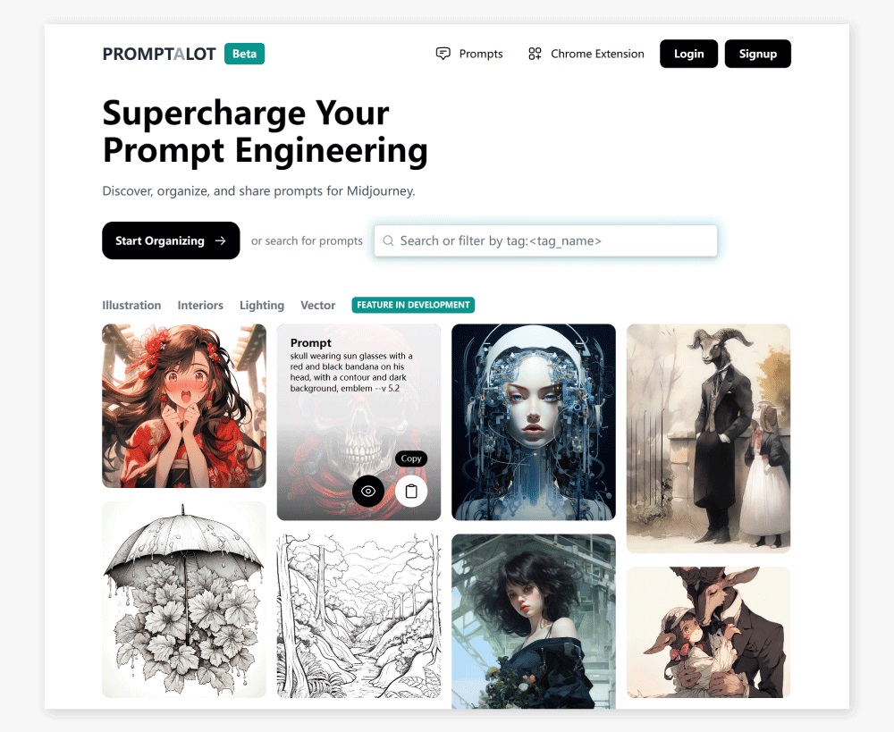Promptalot！超好用的 Midjourney 提示詞輔助插件！