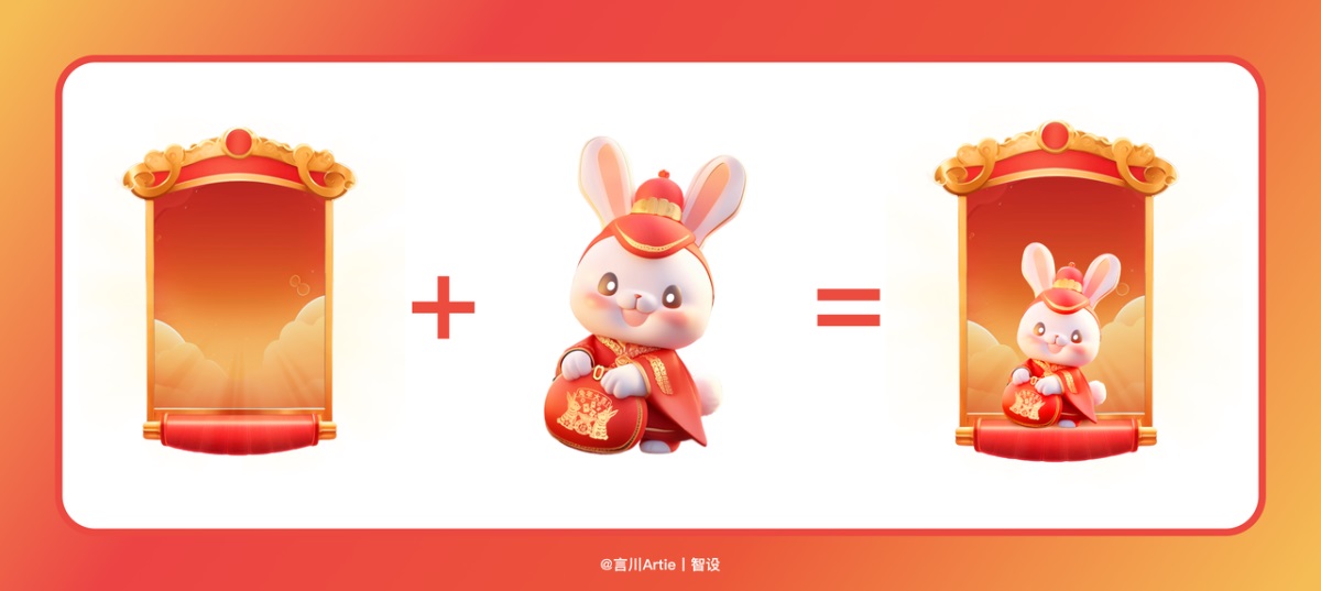AIGC實戰案例！兔年活動主視覺設計流程拆解